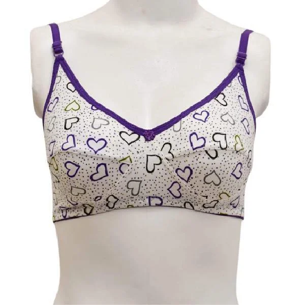 Stretchy Cotton Heart Summers Bra Sexy Underwire Bra