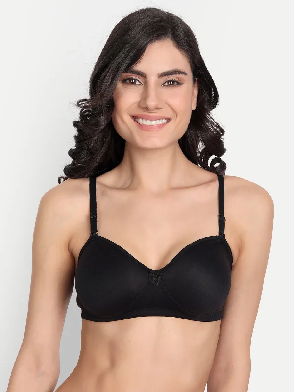 T.T. Women Desire Black Bra with Extra Strips Full Coverage Bralette