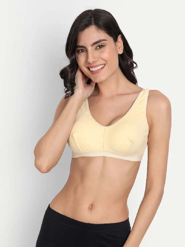 T.T. Women Desire Beige Sports Bra Stretchy Full Coverage