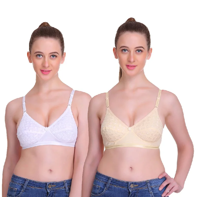 T.T. Women Desire Bra Beige White Contour Bra Style