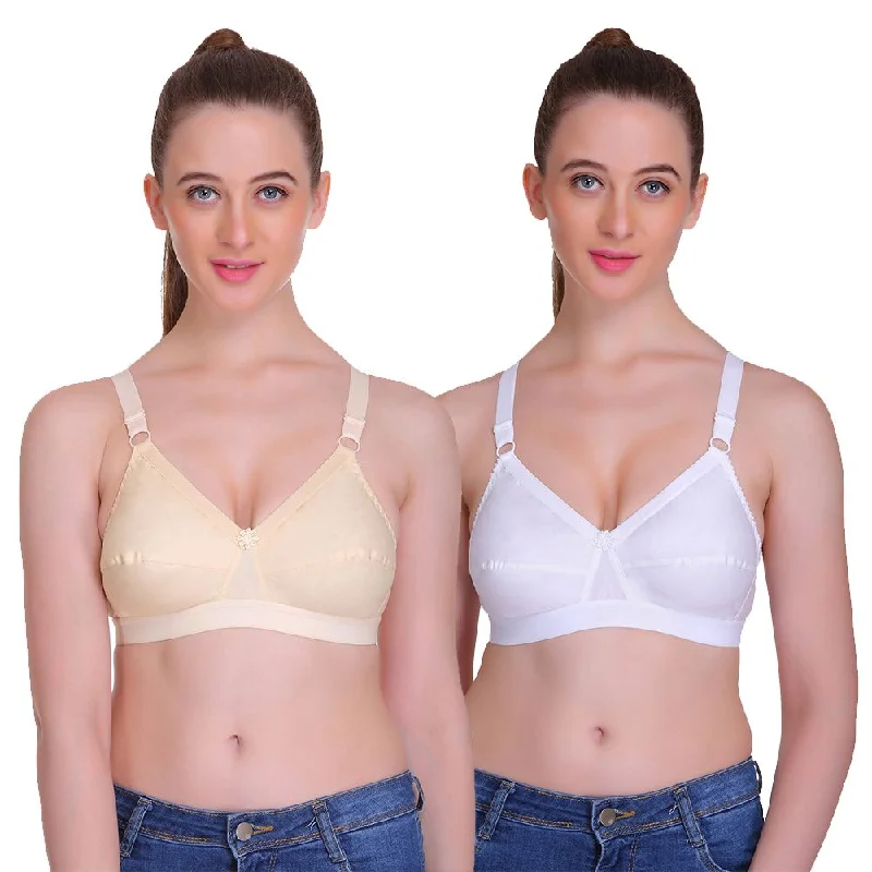 T.T. Women Desire Bra Beige White Push-Up Padded Bra