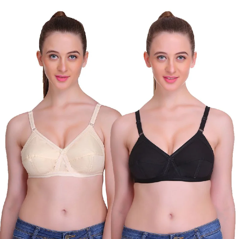 T.T. Women Desire Bra Black Beige Soft Cup Bralette