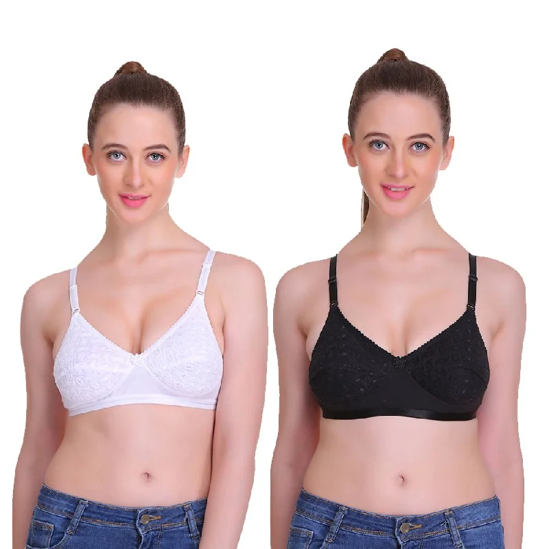 T.T. Women Desire Bra Black White Sleek Sports Bra