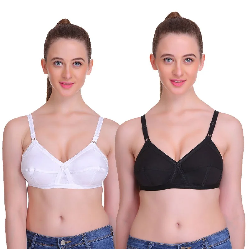 T.T. Women Desire Bra Black White Soft Stretch Bra