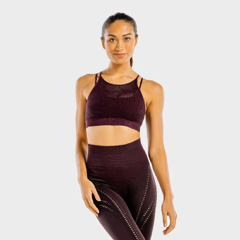 Ultra Sports Bra - Burgundy Soft Cup Bralette