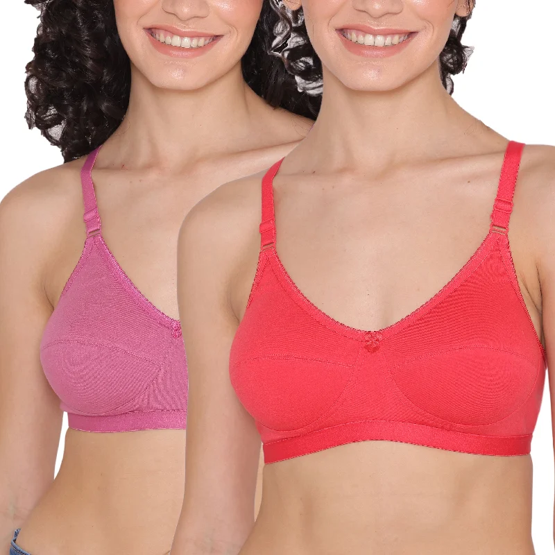 Women's Non Padded Non-Wired Regular Bra-RIO Combo of 2 Sporty Wireless Bra