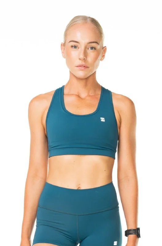 Women's WYN Active Racergirl Racerback Sports Bra - Jade Lace-Trimmed Bra