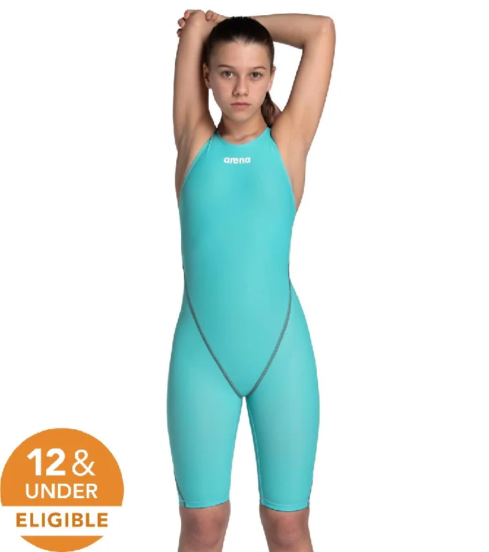 Arena Girls' Powerskin ST Next Open Back Tech Suit Swimsuit Aquamarine Chic Swimsuit Cover-Up Arena Girls' Powerskin ST Next Open Back Tech Suit Swimsuit Aquamarine Chic Swimsuit Cover-Up