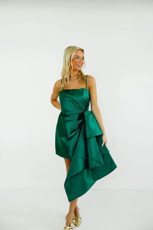 Diana Mini Dress - Hunter Green Classic Solid Mini Dress