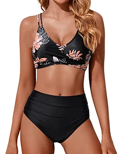 Women High Waisted Bikini Set Two Piece Swimsuits Push up Wrap Bathing Suit Comfortable Swim Shorts Women High Waisted Bikini Set Two Piece Swimsuits Push up Wrap Bathing Suit Comfortable Swim Shorts