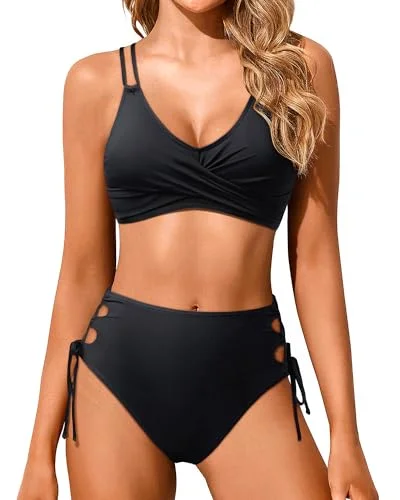 Women High Waisted Bikini Set Two Piece Swimsuits Push up Wrap Swim Suits Top Tummy Control Bathing Suit Bottom Flirty Ruffle Swimsuit Women High Waisted Bikini Set Two Piece Swimsuits Push up Wrap Swim Suits Top Tummy Control Bathing Suit Bottom Flirty Ruffle Swimsuit