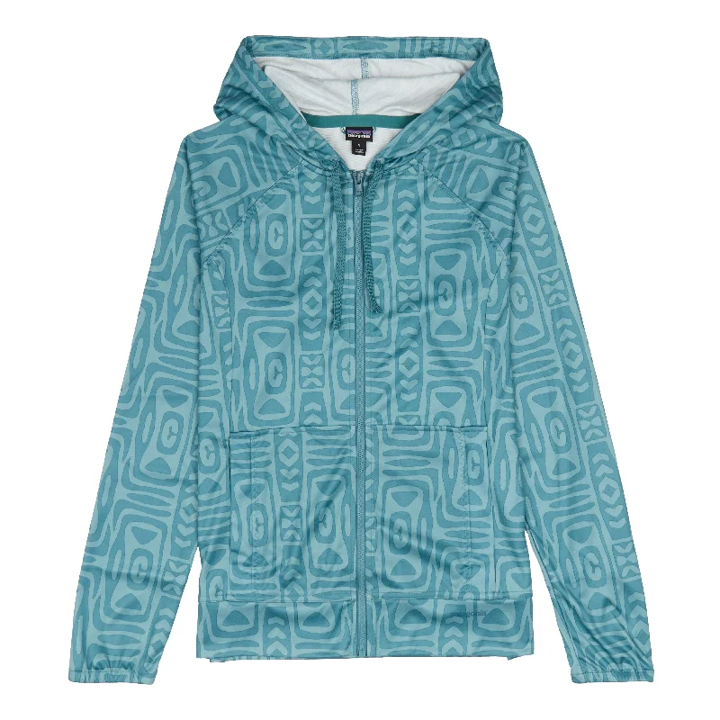 Women's Coastal Hideaway Suncover Hoody Hoodie with Hem Lace Feminine Delicate