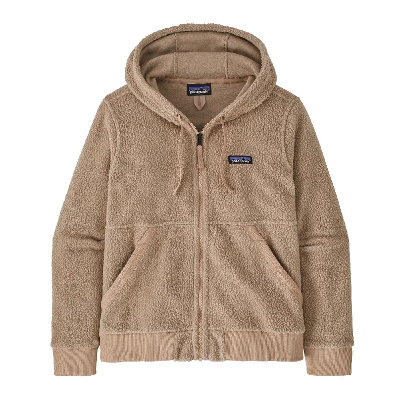 Women's Shearling Hoody Hoodie with Embroidery Detailed Premium