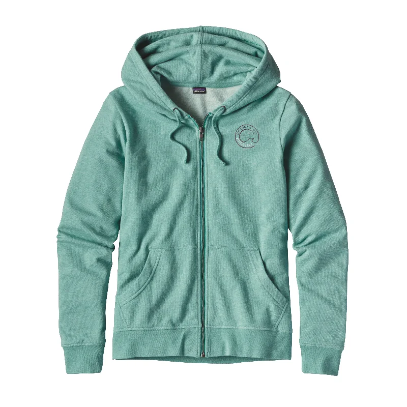 W's Sea Spirit Lightweight Full-Zip Hoody Hoodie with Hem Embroidery Detailed Premium