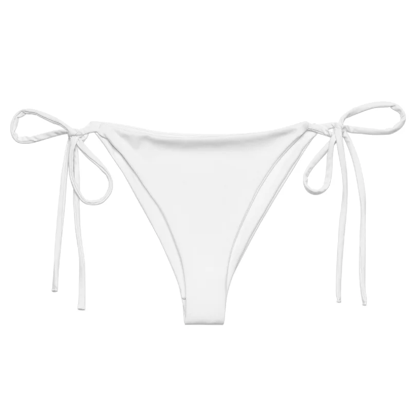 Classic White String Bikini Swimsuit Bottoms Elegant Swimsuit Bottoms