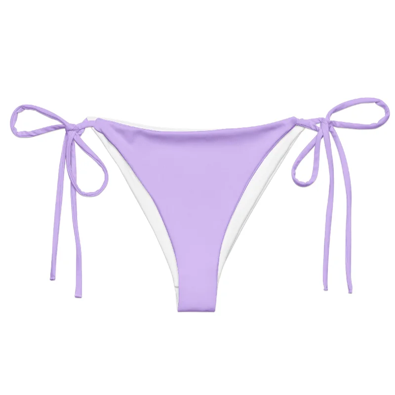 Lavender String Bikini Swimsuit Bottoms Elegant Halter Bikini