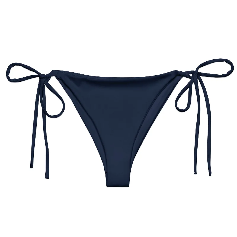 Navy Blue String Bikini Swimsuit Bottoms Sporty Swimwear Bottoms