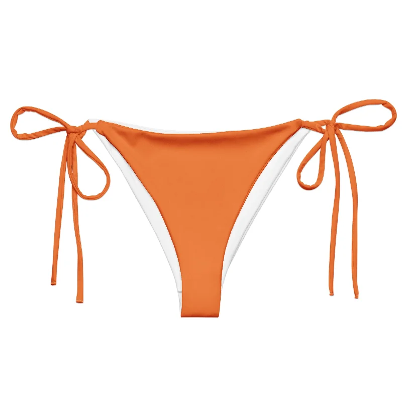 Orange String Bikini Swimsuit Bottoms Vibrant Bikini Bottoms