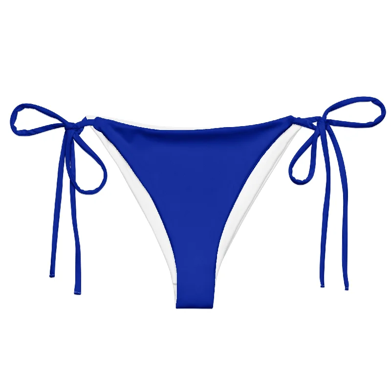 Royal Blue String Bikini Swimsuit Bottoms Stylish Beachwear Set