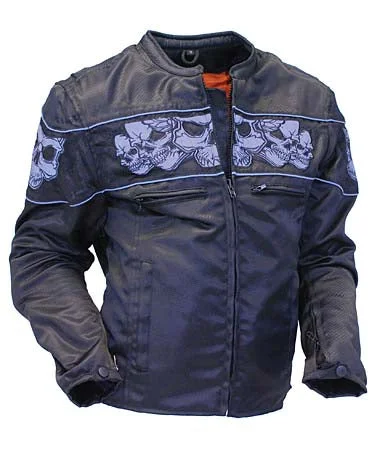 Women Nylon Motorcycle Jacket with Reflector Skulls with Gun Pockets Jacket Blazer Coat Women Nylon Motorcycle Jacket with Reflector Skulls with Gun Pockets Jacket Blazer Coat
