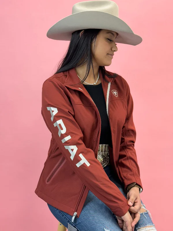 ARIAT JACKET FIRED BRICK TEAM SOFTSHELL Belted Jacket Elasticated Jacket Padded Jacket ARIAT JACKET FIRED BRICK TEAM SOFTSHELL Belted Jacket Elasticated Jacket Padded Jacket