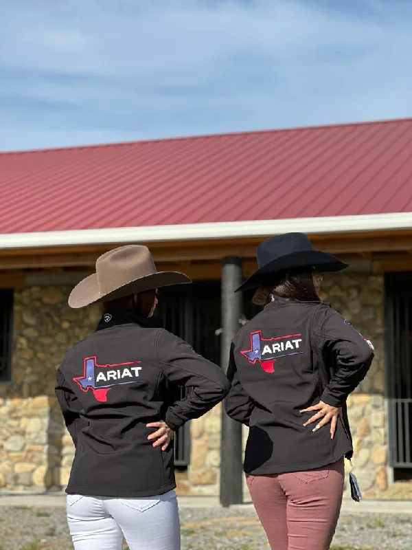 ARIAT JACKET TEXAS SOFTSHELL SMU BLACK Hooded Jacket Caped Jacket Shawl Collar Jacket ARIAT JACKET TEXAS SOFTSHELL SMU BLACK Hooded Jacket Caped Jacket Shawl Collar Jacket