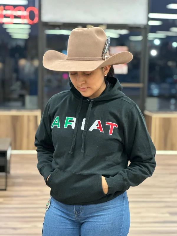 Ariat Mexico Hoodie Black Hoodie with Strings Custom Fit Adjustable