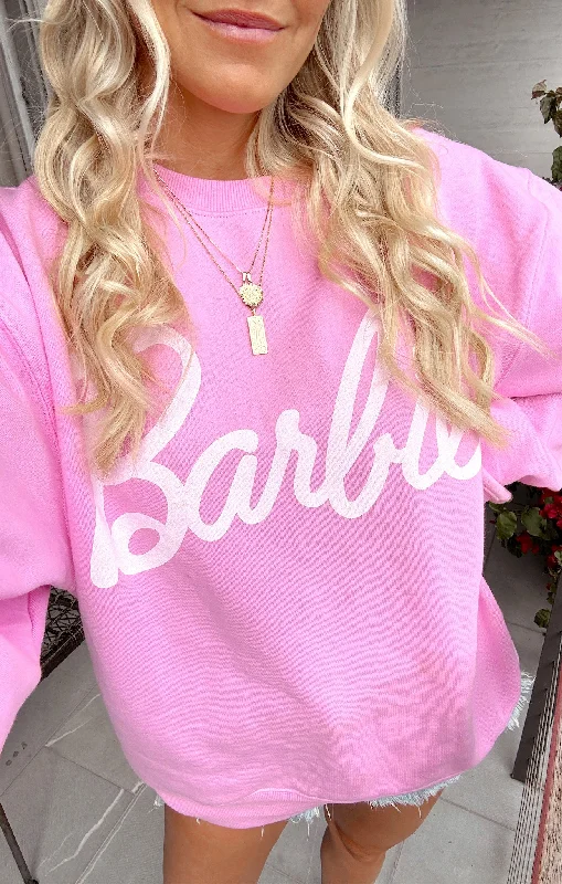 Barbie™ Sweatshirt ~ Barbie™ Pink Hoodie with Drawcord Adjustable Secure