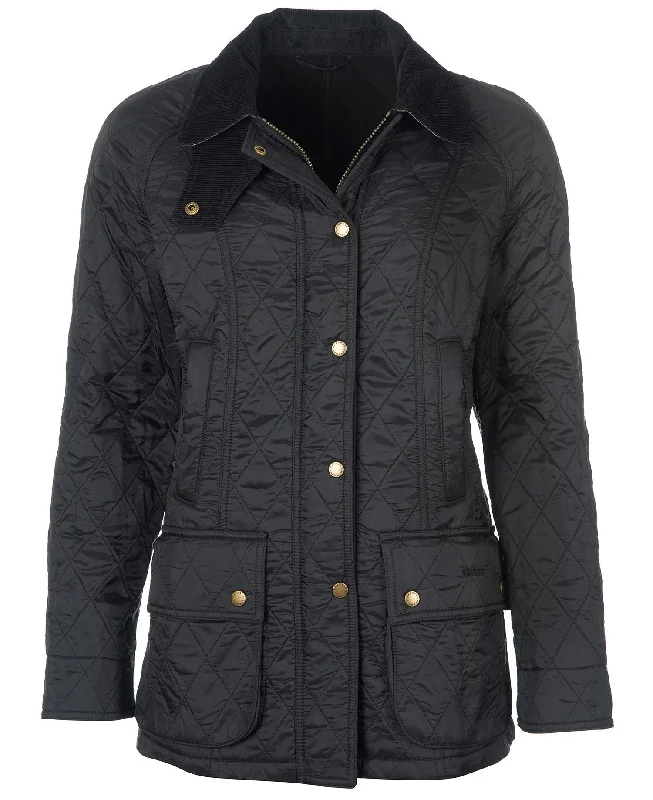 Barbour Beadnell Polarquilt Jacket - Black Fleece Fabric Down Fabric Feather Fabric Barbour Beadnell Polarquilt Jacket - Black Fleece Fabric Down Fabric Feather Fabric