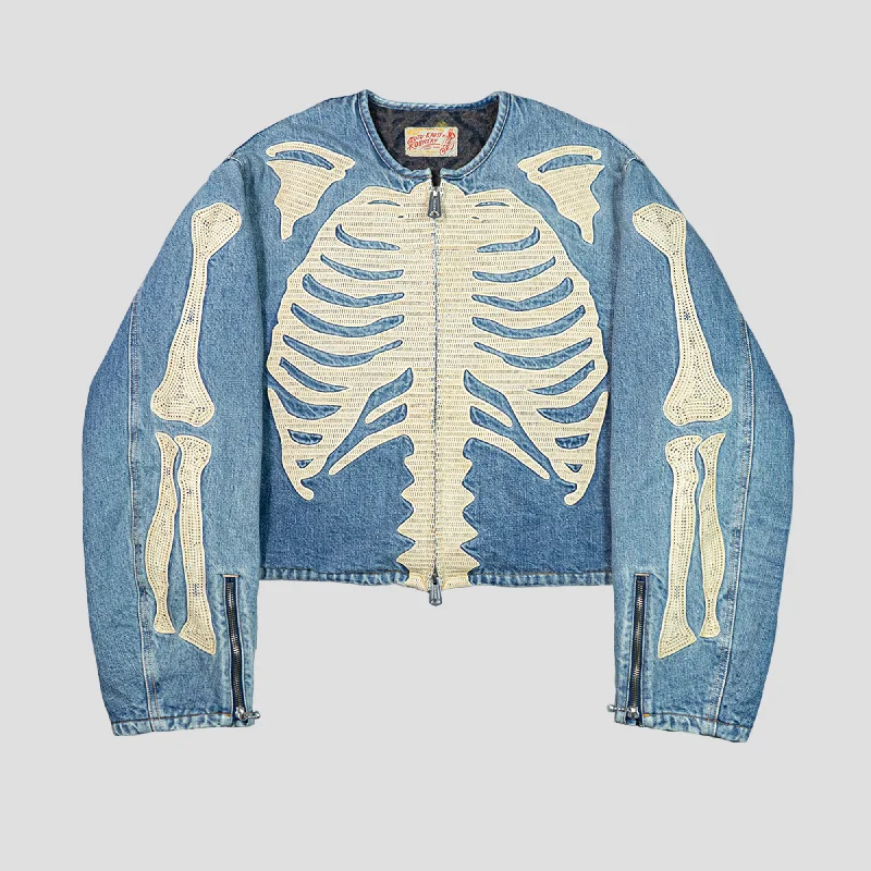 14oz DENIM MOTORCROSS JACKET (BONE) Faux Fur Jacket Real Fur Jacket Shearling Jacket 14oz DENIM MOTORCROSS JACKET (BONE) Faux Fur Jacket Real Fur Jacket Shearling Jacket