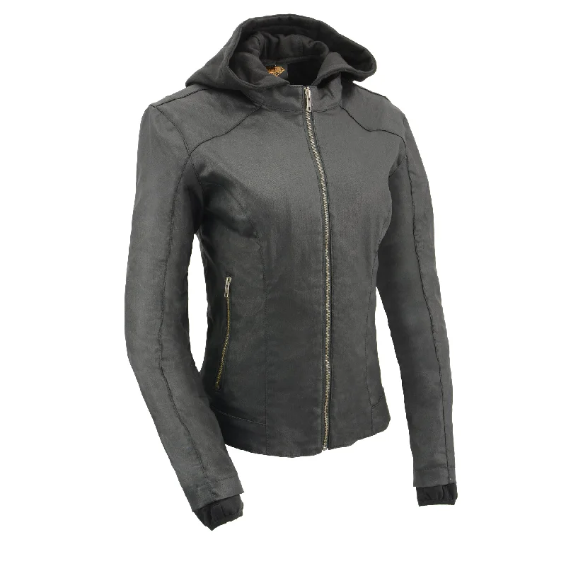 Women Black Zipper Front Jacket with Full Sleeve Removable Hoodie Jersey Jacket Tulle Jacket Batik Jacket Women Black Zipper Front Jacket with Full Sleeve Removable Hoodie Jersey Jacket Tulle Jacket Batik Jacket