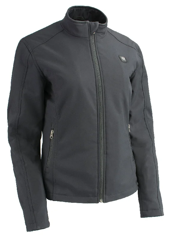 Women Zipper Front Heated Soft Shell Jacket w/ Front & Back Heating Elements Toggled Jacket Drawstring Jacket Belted Jacket Women Zipper Front Heated Soft Shell Jacket w/ Front & Back Heating Elements Toggled Jacket Drawstring Jacket Belted Jacket