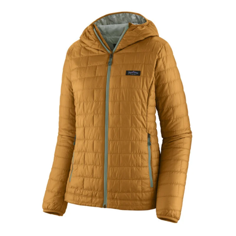 Patagonia Women's Nano Puff® Fitz Roy Trout Hoody - Raptor Brown Hoodie with Hem Detail Decorative Unique