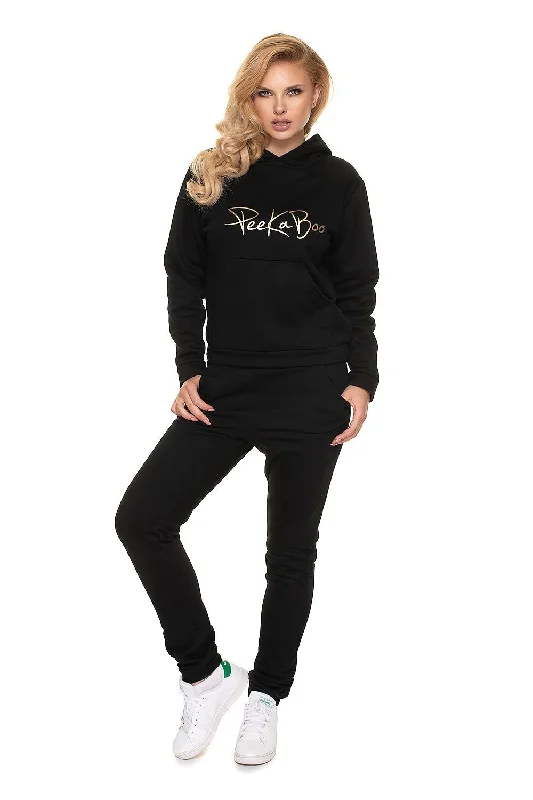 Sweatshirt Set With Hood PeeKaBoo Hoodie Jacket Zipper Layering