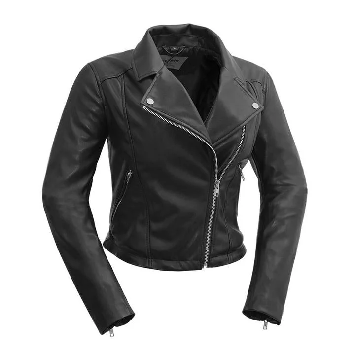 STEPHANIE - WOMEN'S LEATHER JACKET Collared Jacket Crew Neck Jacket Turtle Neck Jacket STEPHANIE - WOMEN'S LEATHER JACKET Collared Jacket Crew Neck Jacket Turtle Neck Jacket