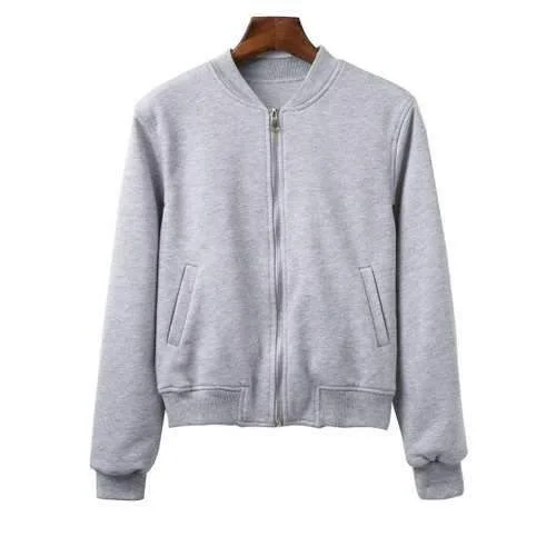 Stand Neck Long Sleeve Zip Up Fitting Jacket - Gray S Zippered Jacket Buttoned Jacket Snapped Jacket Stand Neck Long Sleeve Zip Up Fitting Jacket - Gray S Zippered Jacket Buttoned Jacket Snapped Jacket