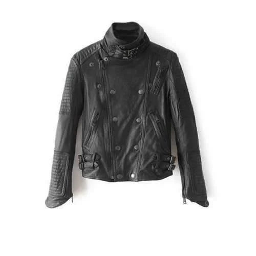 Stand Neck PU Leather Biker Jacket - Black S Chenille Jacket Brocade Jacket Lace Jacket Stand Neck PU Leather Biker Jacket - Black S Chenille Jacket Brocade Jacket Lace Jacket