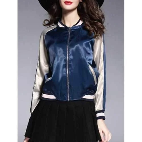 Embroidery Zip Up Souvenir Jacket - Cadetblue L Denim Jacket Leather Jacket Suede Jacket Embroidery Zip Up Souvenir Jacket - Cadetblue L Denim Jacket Leather Jacket Suede Jacket