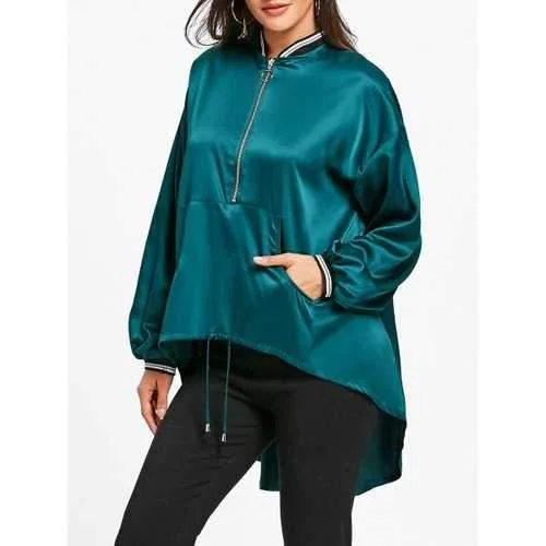 Sequin Floral High Low Drop Shoulder Jacket - Blackish Green M Satin Fabric Silk Fabric Chiffon Fabric Sequin Floral High Low Drop Shoulder Jacket - Blackish Green M Satin Fabric Silk Fabric Chiffon Fabric