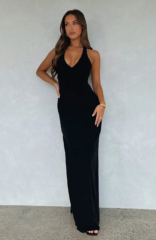 Sun Kissed Glow Maxi Dress Black Trendy Ruffled Maxi Dress