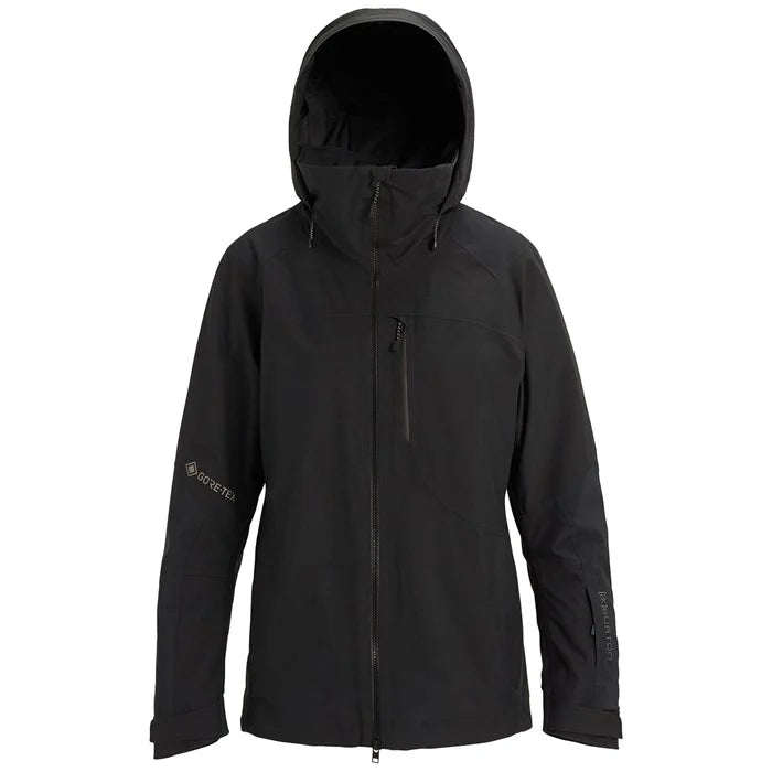 Burton [AK] Embark GORE-TEX Jacket Womens 2024 Black Ribbed Jacket Pleated Jacket Ruffled Jacket