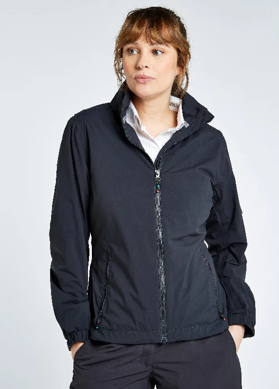 Livorno Women's Crew Jacket - Graphite Toggled Jacket Drawstring Jacket Belted Jacket