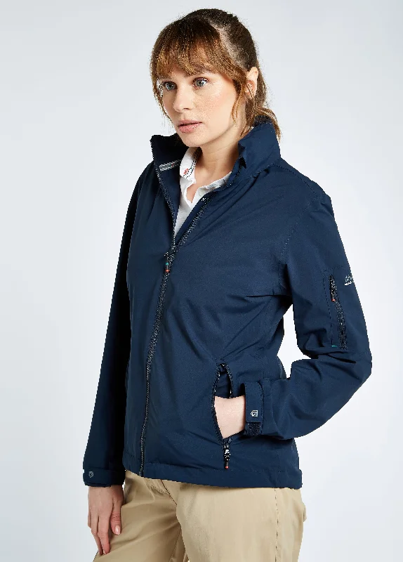 Livorno Women's Crew Jacket - Navy Faux Fur Jacket Real Fur Jacket Shearling Jacket