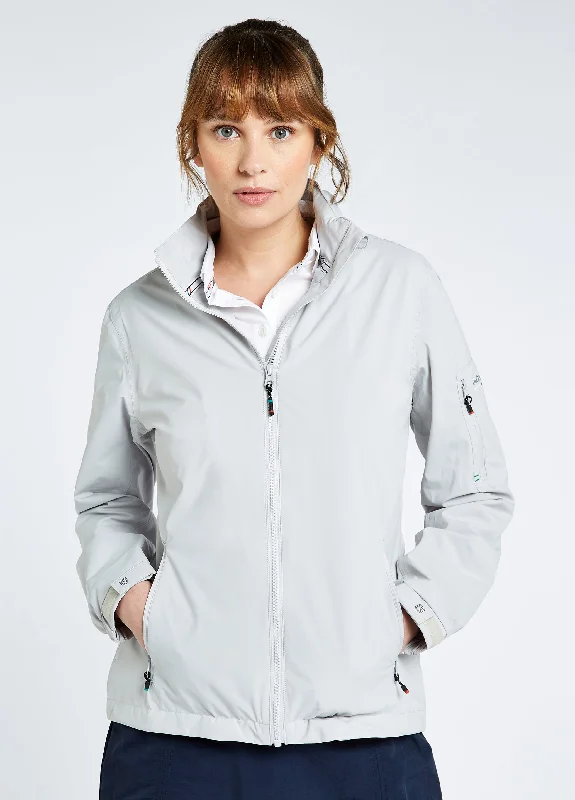 Livorno Women's Crew Jacket - Platinum Cotton Jacket Linen Jacket Terry Jacket