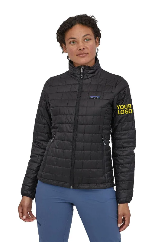 Patagonia Womens Nano Puff Custom Jackets, Black Ribbed Jacket Pleated Jacket Ruffled Jacket