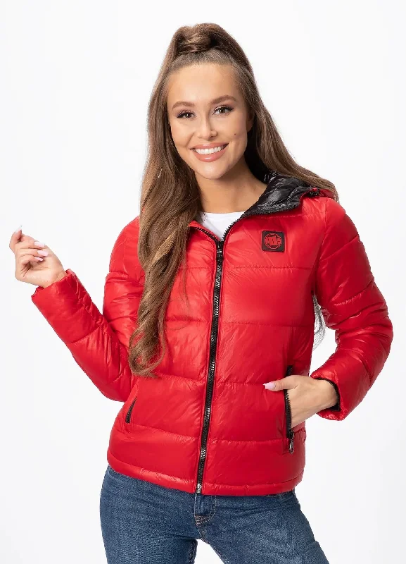 Women's winter jacket Shine Zip Front Button Front Snap Front