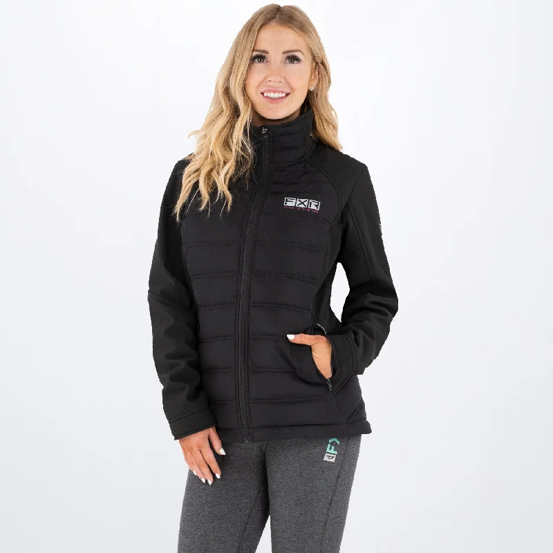 Women's Podium Hybrid Synthetic Down Jacket Print Jacket Jacquard Jacket Embroidered Jacket