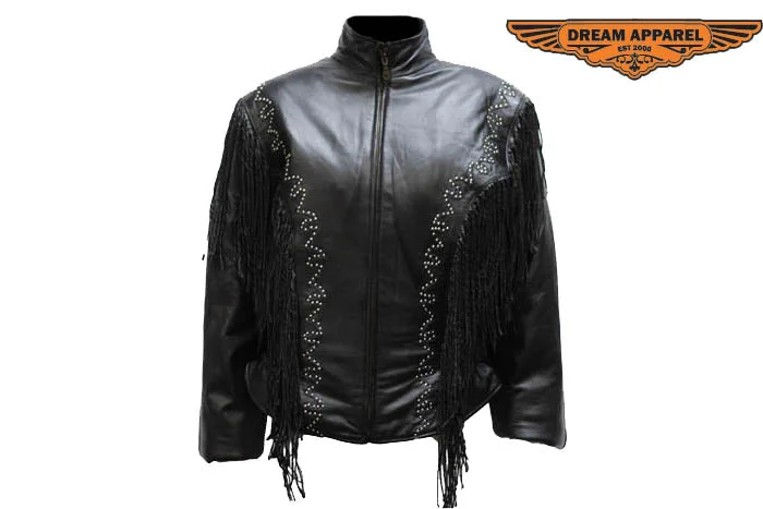 Women's Leather Jacket With Racer Style Collar Insulated Jacket Fitted Jacket Loose Jacket