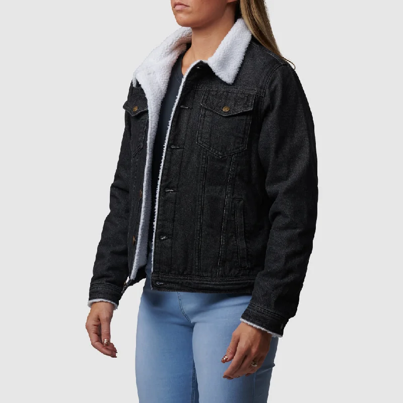 Women's Pioneer Jacket (Black) Mesh Jacket Canvas Jacket Denim Jacket