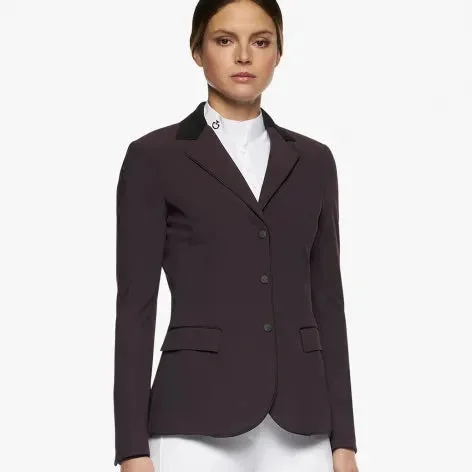 GP Zip Riding Jacket Plum Notch Collar Peter Pan Collar Cowl Neck